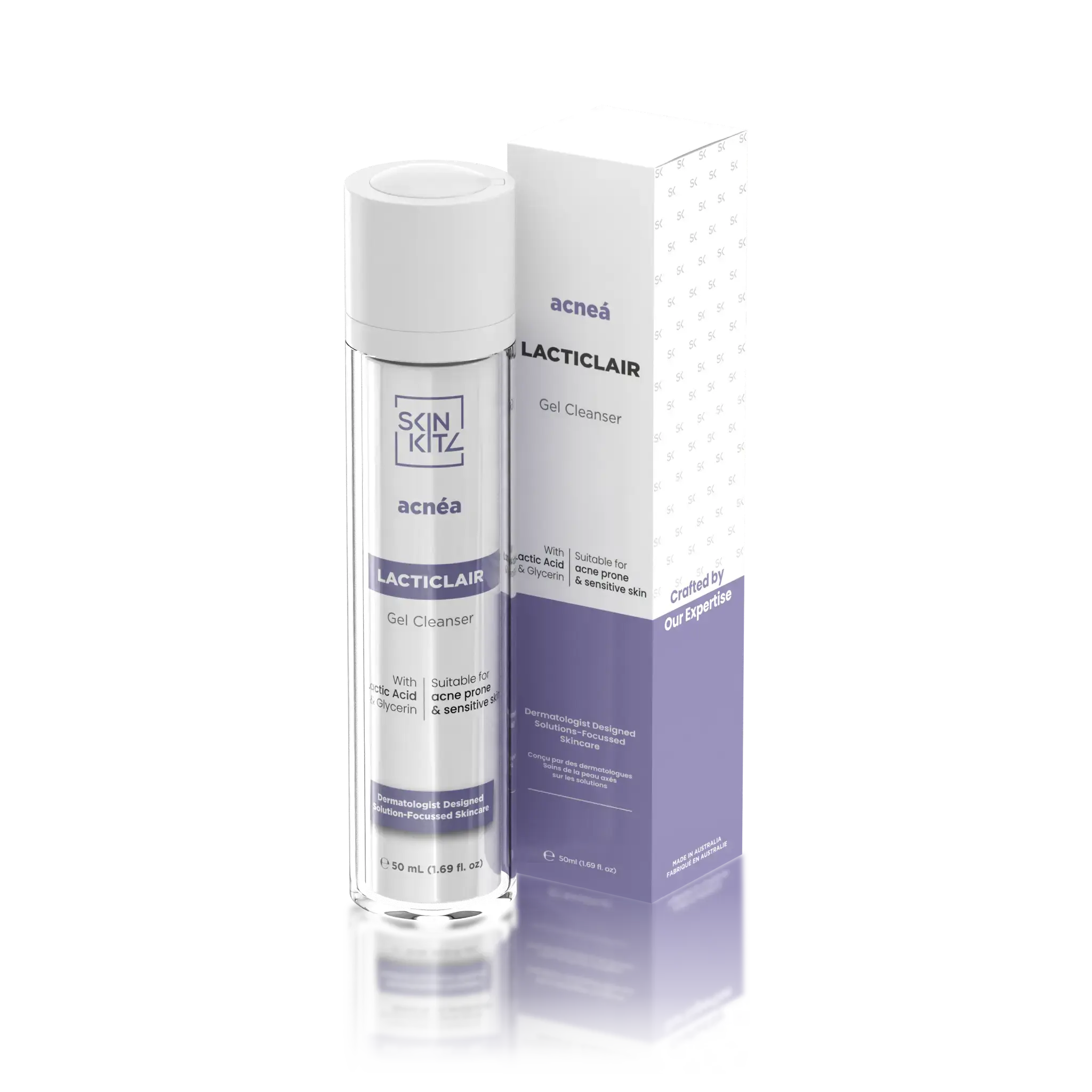 SkinKitz Acnéa LACTICLAIR Gel Cleanser 50mL | Skin Plus Compounding Pharmacy