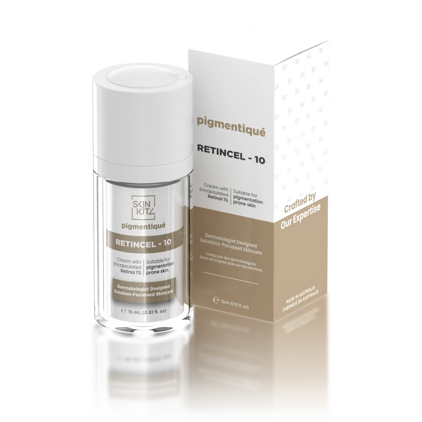 SkinKitz Pigmentiqué RETINCEL-10 Cream 15mL | Skin Plus Compounding Pharmacy